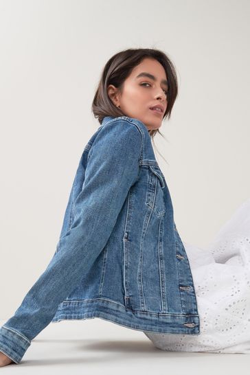 Mid length store jean jacket
