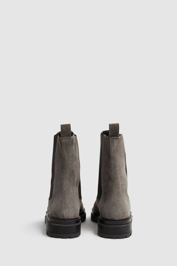 Mens grey chelsea boots uk sales