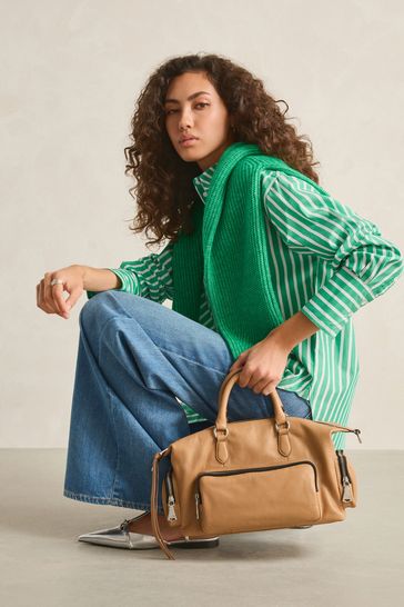 Cole haan leather duffle bag top
