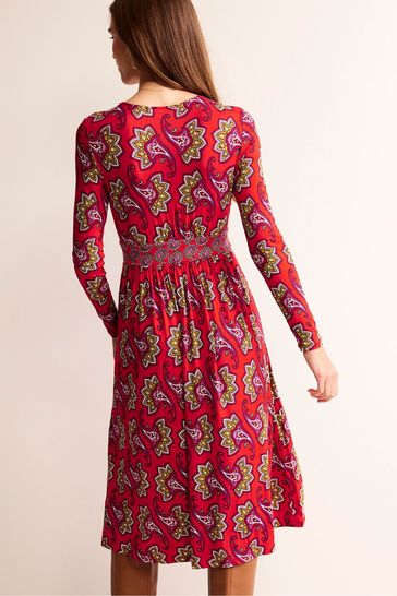 Boden red dress cheap with sleeves
