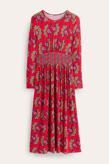 Boden red dress cheap with sleeves