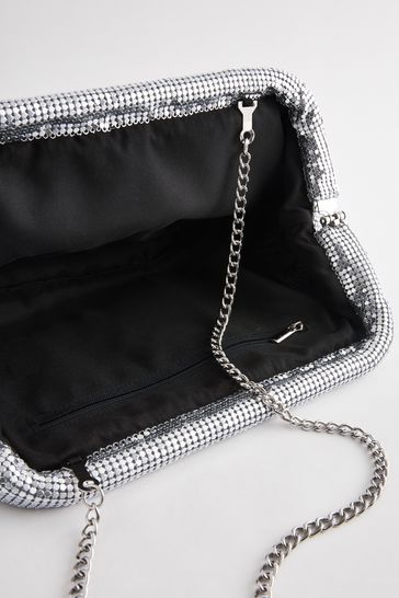 Chainmail clutch bag top