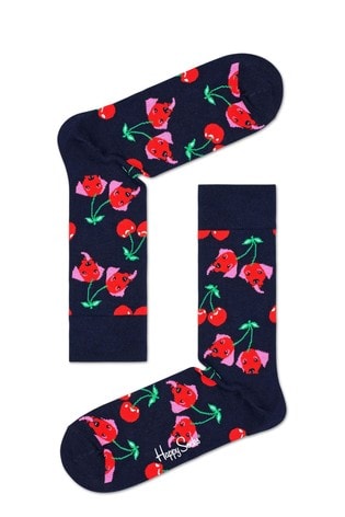 Happy Socks Mens Cherry Dog Socks