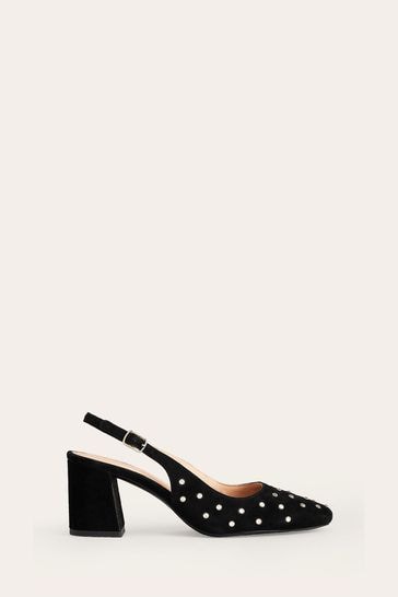 Buy Boden Black Slingback Mid Heel Pumps from Next Luxembourg