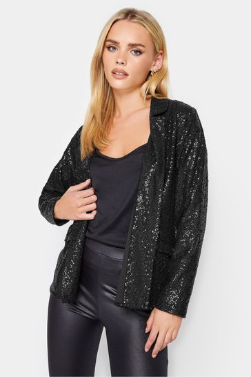 Black sequin blazer womens new arrivals