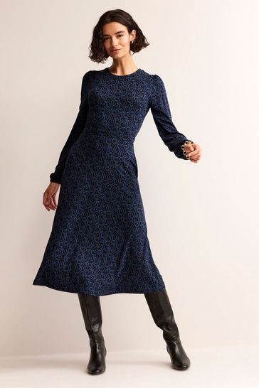 Boden Blue Camille Jersey Midi Dress