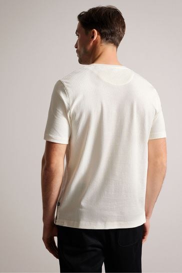 Buy Ted Baker White Rakes Short Sleeved Regular Fit T Shirt from