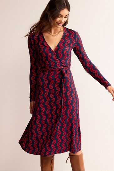 Red jersey midi dress hot sale