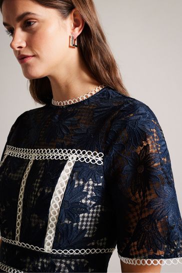 Ted baker lace midi dress new arrivals