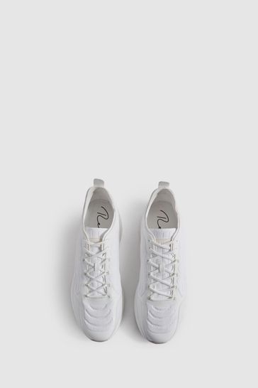 Buy Reiss White Adison Hybrid Knit Running Trainers from Next Lithuania