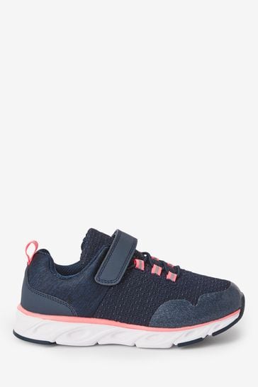 Navy and pink trainers on sale