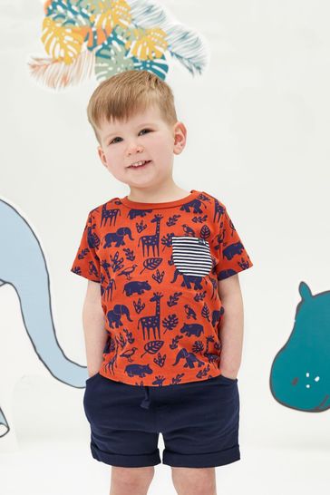 Buy JoJo Maman B b Rust Kids Jungle Print T Shirt from Next