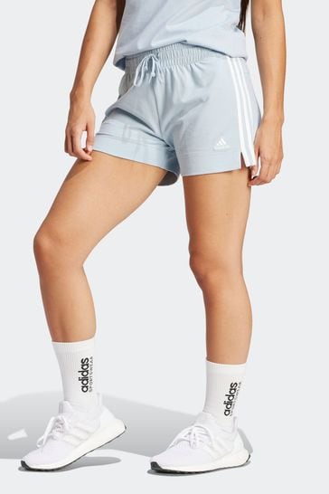 adidas Blue Slim Essentials 3-Stripes Shorts