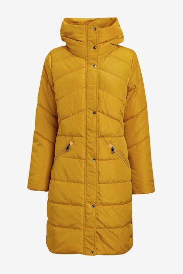 Buy Ochre Yellow Recycled Padded Coat 