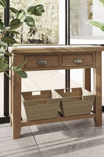 Copperton wood x base console table hot sale