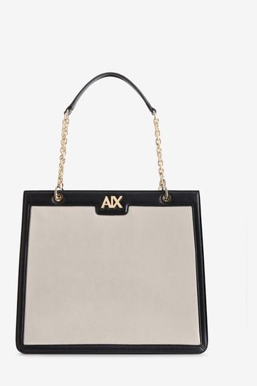 Armani Exchange Box White/Black Tote Bag