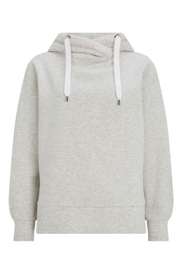 Mint Velvet Grey Cotton Long Sleeve Hoodie
