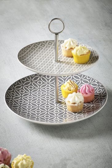 Grey new arrivals cake stand