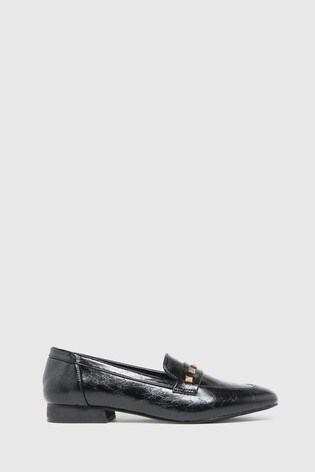 Schuh Women's Black Larra Studded Loafers