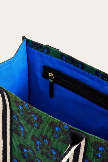 Buy Boden Green Print Tilda Canvas Tote Bag from Next Luxembourg
