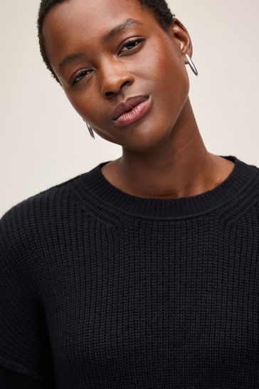 Black longline jumper hotsell
