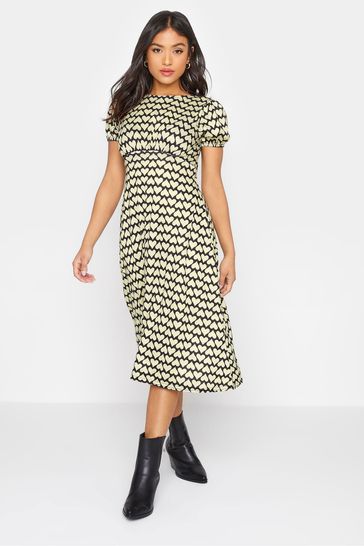 Heart print 2025 midi dress