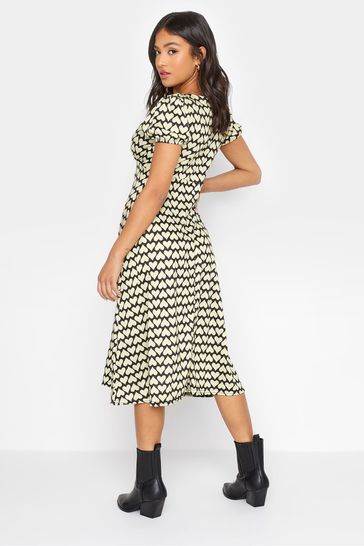 Heart print shop midi dress