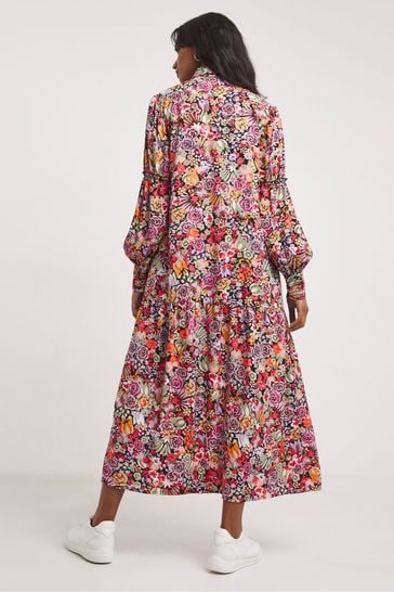 Buy JD Williams Pink Floral Shirt Dress With Top Stitch Detail from Next Poland
