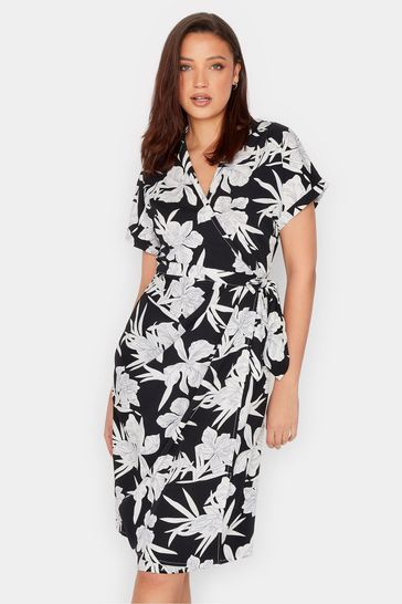 Black wrap top dress next