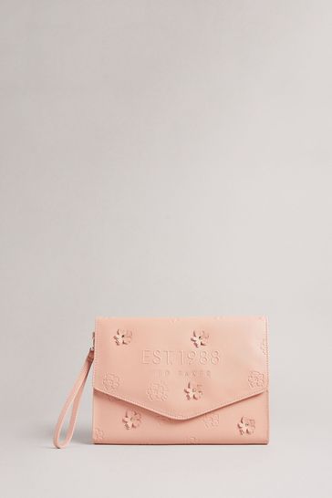 Ted Baker Felcon Dusky-Pink Applique Floral Pouch