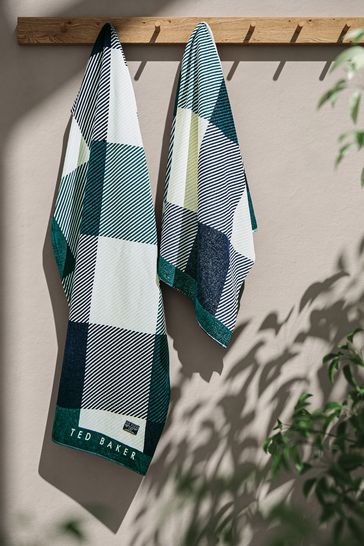 Buy Ted Baker Green House Check Beach Towel from Next Ireland