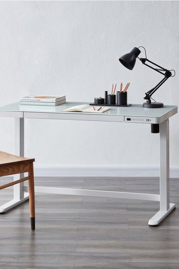 Juno White Smart Desk by Koble