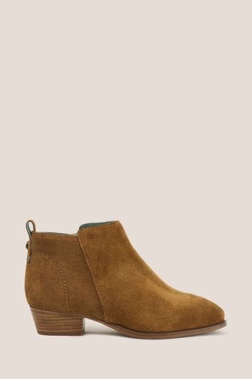 White Stuff Natural Willow Suede Ankle Boots