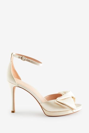 kate spade new york Satin Bridal Bow Court Heel Sandals