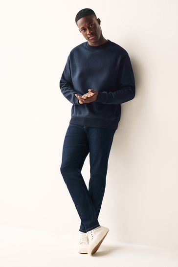 Buy Navy Blue Regular Fit Crew Sweatshirt from Next Canada