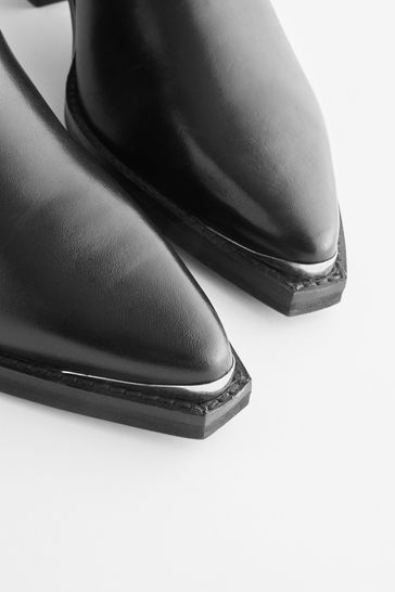 Buy Black Forever Comfort Chisel Toe Cap Ankle Boots from Next