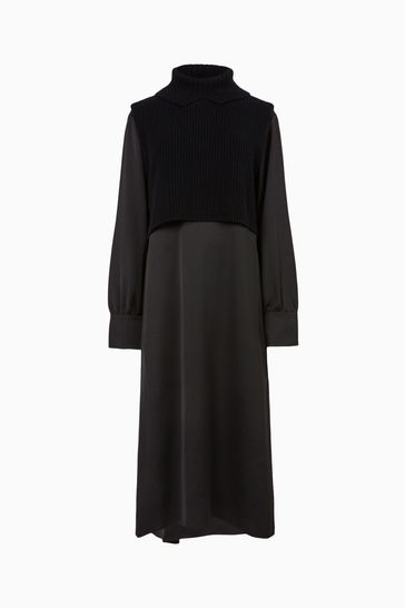 All saints kowlo hot sale roll neck dress
