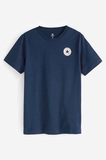 Converse Blue Printed T Shirt