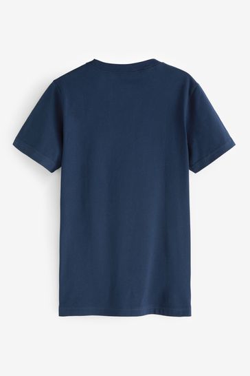 Converse Blue Printed T Shirt