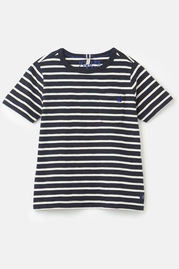Joules Blue Laundered Stripe Laundered Stripe T-Shirt