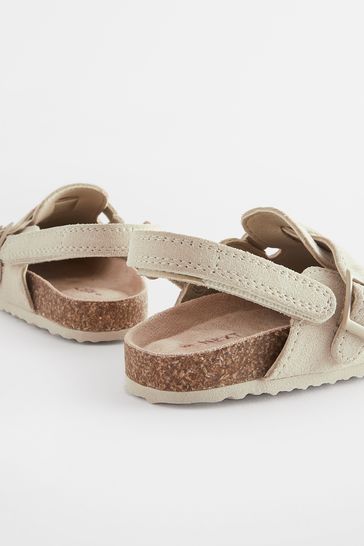 Cream leather mules clearance