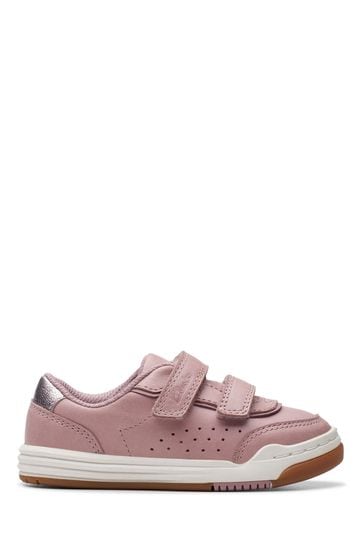 Clarks Pink Dusty Urban Solo Toddler Trainers