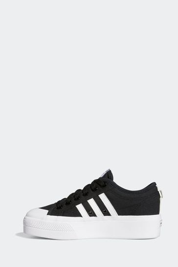 Black adidas Originals Nizza Platform Trainers