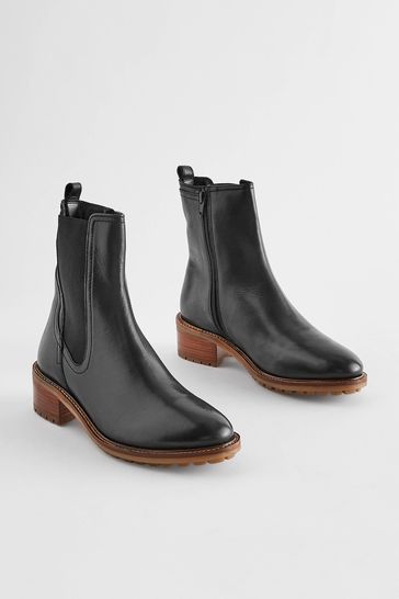 Wide black ankle boots online