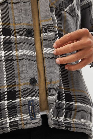 Borg lined deals check jacket