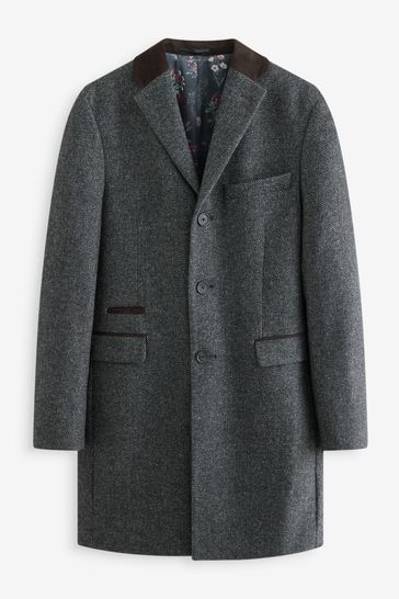 Grey epsom coat top