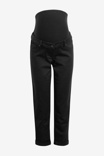 Buy Black Denim Maternity Mom Jeans from Next Luxembourg