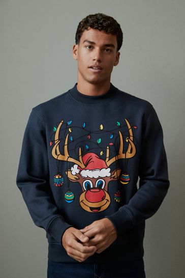 Navy blue sweatshirt store