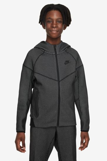 Nike Black Tech Fleece Winterized Zip Through Hoodie