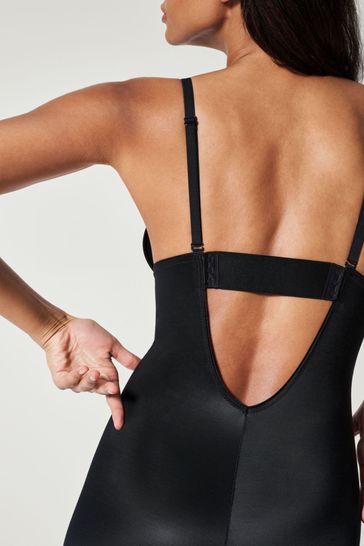 Buy SPANX® Medium Control Suit Your Fancy Low Back Plunge Mid Thigh  Bodysuit from Next Australia